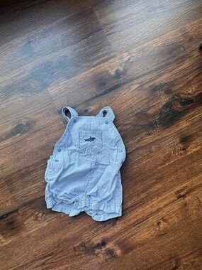 Carters Classic Blue Stripe Baby Overalls - Unbranded